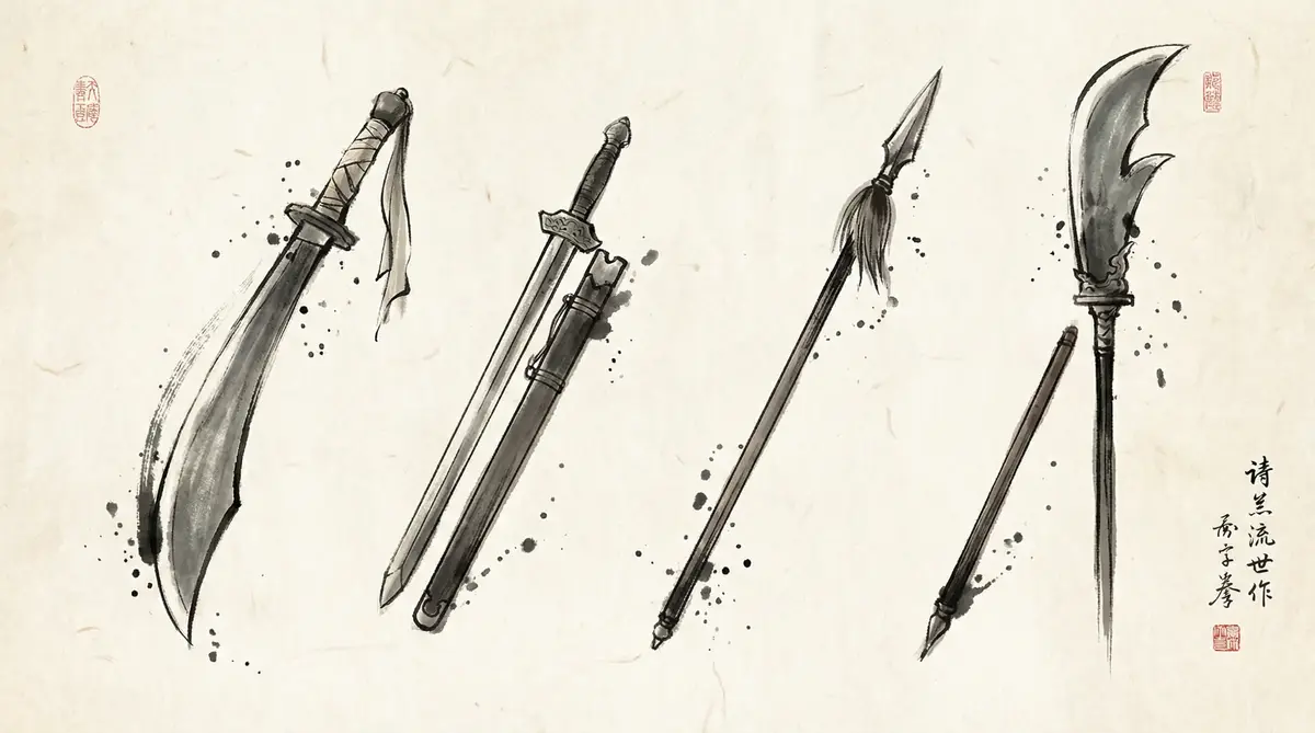 青龙偃月刀水墨图鉴 - 四虎tv
